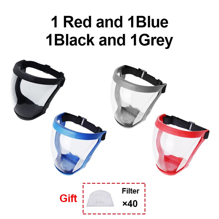 Work Protection Mask Transparent Facial Shield Transparent Facial Protector Face Protective Screen Kitchen Accessories Gadgets