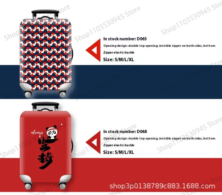 For18-32Inch Luggage Cover Elastic Suitcase Cover Full Body Print Suitcase Protective Case Suitcase Luggage Protector Dust Cover