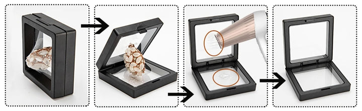5/10/20/30Pcs Floating Coin Jewelry Display Stand Storage Box For Earring Gems Ring Doll Badge Challenge Medal Holder Organizer