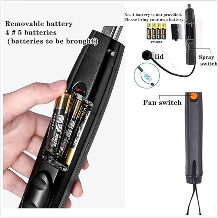 Golf Rain Umbrella Sun UV Protection Water Spray Cooling Fan Beach Umbrella Reinforced Rain Umbrella with Fan and Mister