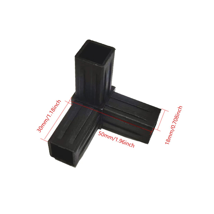 10PCS 20MM X-L-T Shape Square Pipe Fitting 20X20 Pipe Angle Code Six Way Channel Plastic Pipe Fitting Plastic Angle Code