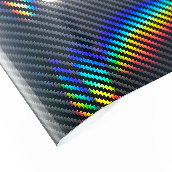High Gloss Laser Rainbow Carbon Fiber Vinyl Car Stickers  Motorcycle Body Stickers Car Film Covers Accessories Wrap Foil Sticker