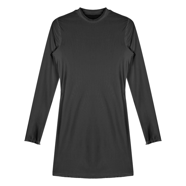 Women Oil Bodycon Dress Smooth Stretchy Tight Party Dress Female Sexy Envening Dresses Glossy Long Sleeve Bodycon Dress Clubwear