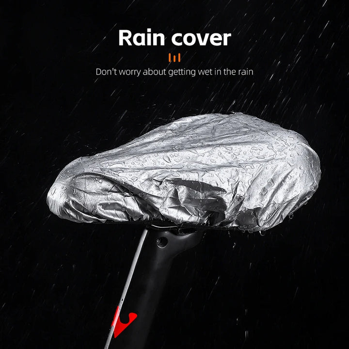 WEST BIKING Comfortable Bicycle Saddle Cover Breathable Rebound Silicone Foam Bike Seat Cover With Rain Cover Bike Accessories
