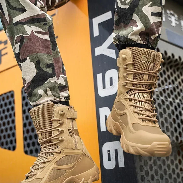 New Men's Motorcycle Retro Boots Comfortable Hot Ankle Boots Outdoor Waterproof Hiking Boots Season Men's Boots Fashion Wear