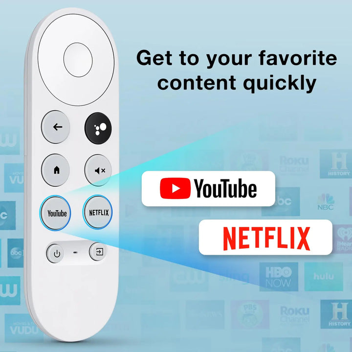 Enhanced Voice Remote for Google Chromecast 4K Snow/HD TV, Compatible with G9N9N,GA01920-US,  GA01409-US, GA01919-US, GA01923-US
