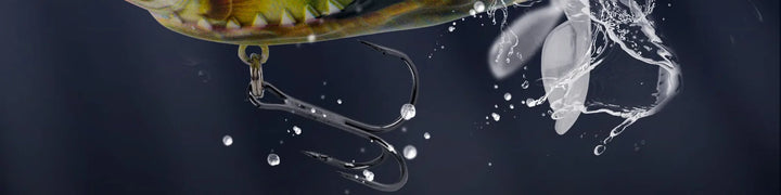 HANDING 3Pcs M1 Topwater Whopper Fishing Lure Floationg Hard Swimbait Durable Steel Ring Fishing Tackle UV Paint Fishing Bait