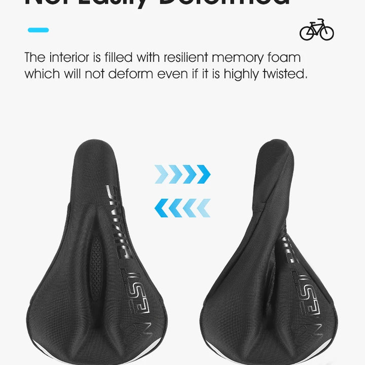 WEST BIKING Comfortable Bicycle Saddle Cover Breathable Rebound Silicone Foam Bike Seat Cover With Rain Cover Bike Accessories