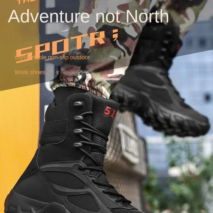 New Men's Motorcycle Retro Boots Comfortable Hot Ankle Boots Outdoor Waterproof Hiking Boots Season Men's Boots Fashion Wear