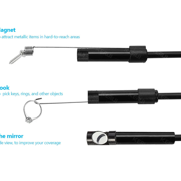 KERUI Android Endoscope Camera 2 IN1 Micro USB Type C Borescope Mini Camera Waterproof LED Car Inspection For HUAWEI XIAOMI PC