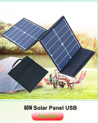 30W Solar Panel With USB Waterproof Outdoor Hiking And Camping Portable Battery Mobile Phone Charging Bank Charging Panel