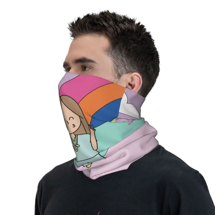 Custom Nursing Pattern Nurse Bandana Neck Gaiter for Ski Cycling Women Men Wrap Scarf Health Care Headband Warmer