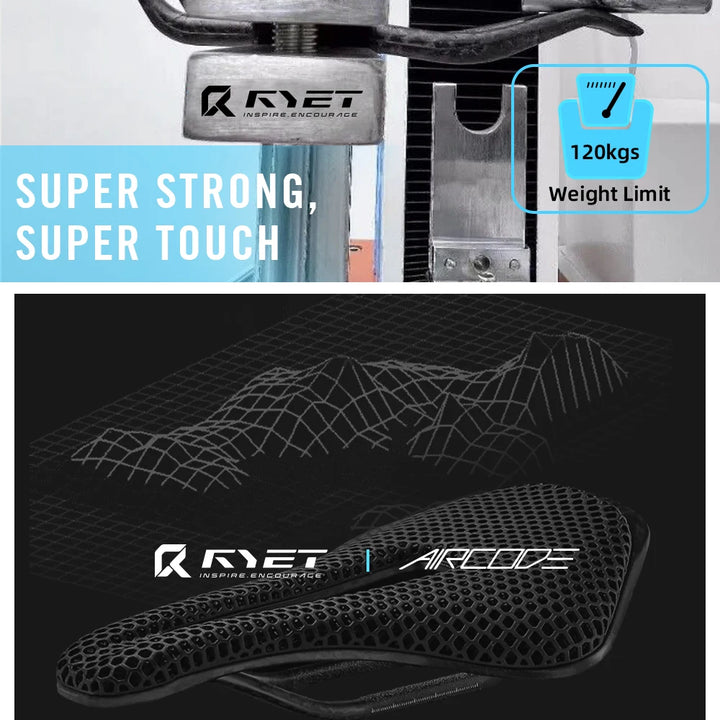 2024 RYET 3D Printed Saddle Ultralight Hollow Comfortable Full Carbon MTB Road Racing Bike Cycling Seat Bicycle Cushion Parts
