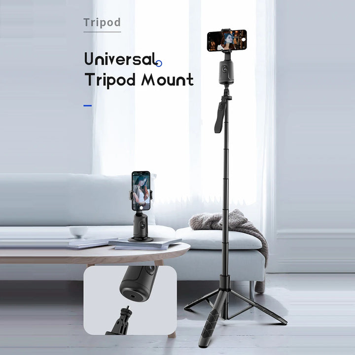 Intelligent Desktop Tracking Gimbal Follow-up 360 Rotation Phone Gimbal Stabilizer Selfie Stick Tripod for Video Record
