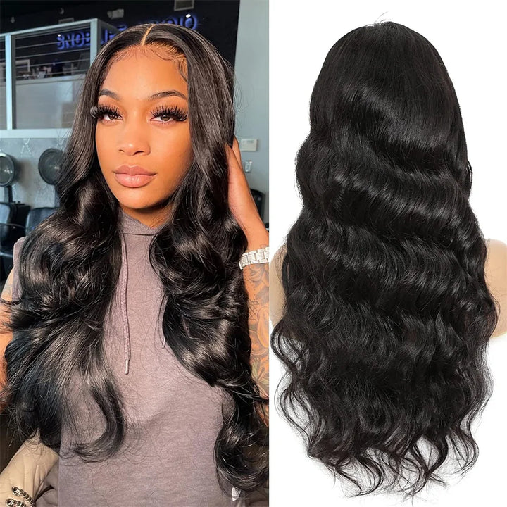Human Hair Lace Wigs Remy Brazilian Transparent Body Wave 4x4 Lace Closure Wig 180% Density Cranberry Hair 4x4 Lace Front Wig
