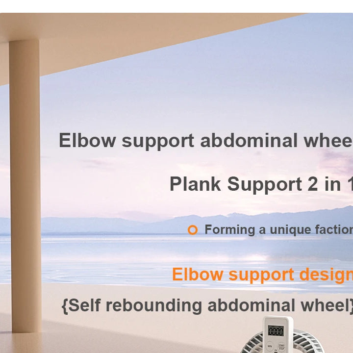 Elbow Support Abdominal Wheel  Muscle Training Home Fitness Exercise Equipment Double Wheeled Automatic Rebound