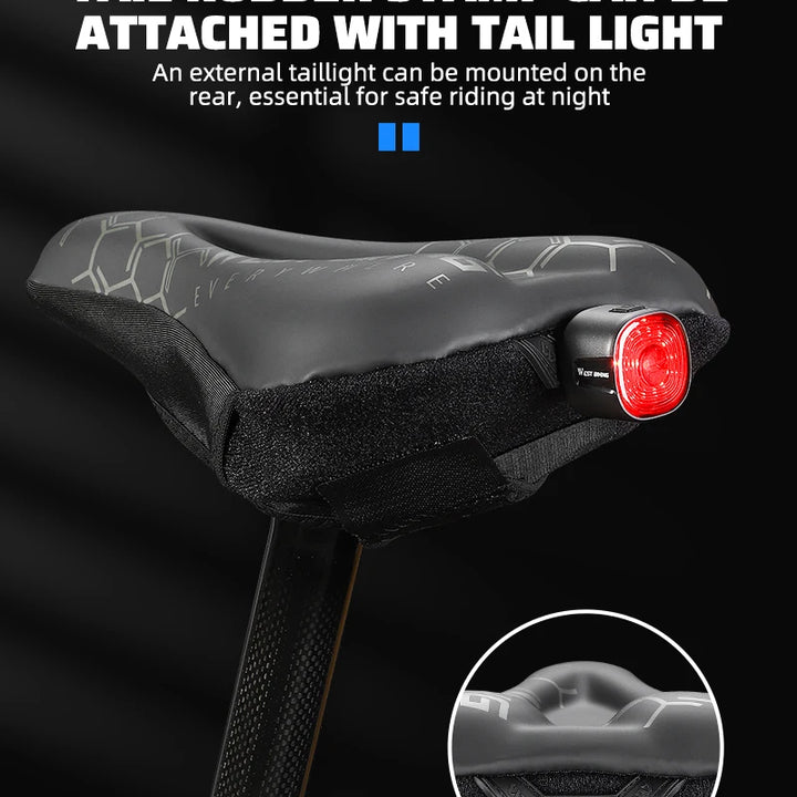 WEST BIKING Comfortable Bicycle Saddle Cover Breathable Rebound Silicone Foam Bike Seat Cover With Rain Cover Bike Accessories