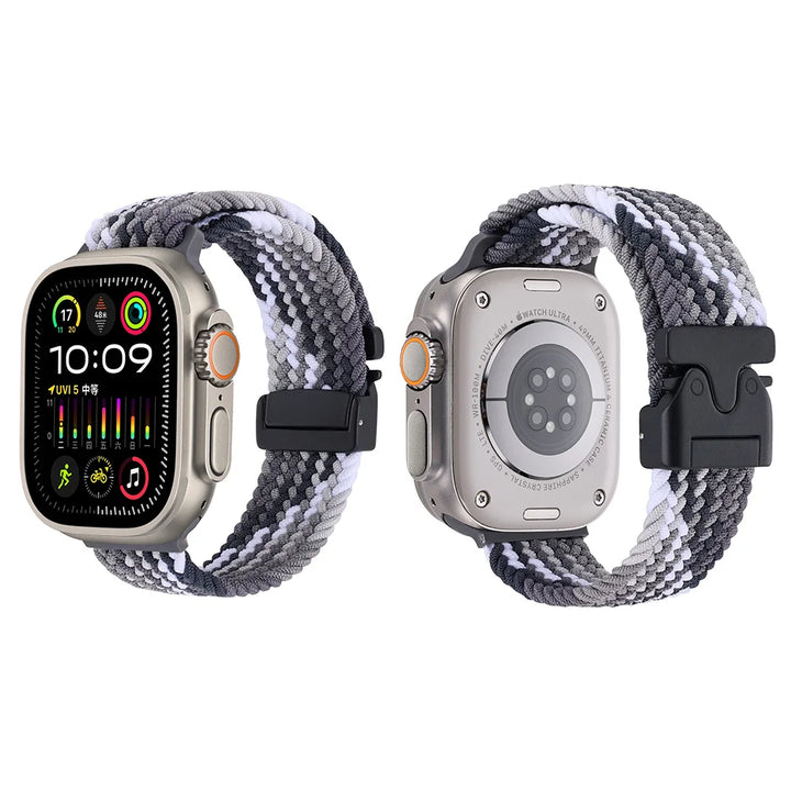 Nylon Canvas Watch Strap for Apple iWatch Series 10 42mm 46mm Ultra 1/2 49mm  S9 8 7 41mm 45mm  S4-6 40mm 44mm Parachute Buckle
