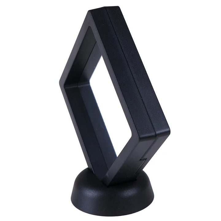 90*90mm Black 3D Floating Jewelry Coin Display Frame Holder Box Case Stand Jewelry Storage Display Suspension Box