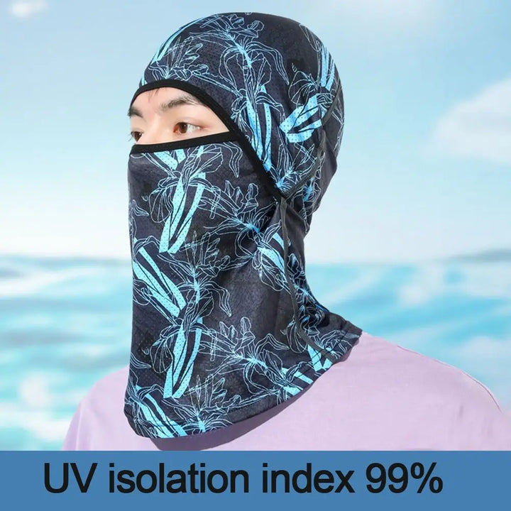 Summer Cool Balaclava Ice Silk Cycling Full Face Cap Sun Anti-UV Protection Sports Face Cover Headwear Bike Motorcycle Men's Hat