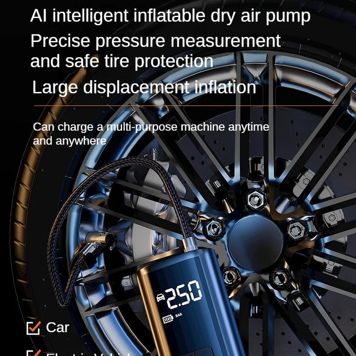 Car Air Pump Wired/Wireless Protable Car Air Compressor 150PSI Tire Inflation Pump for Motorcycle Bicycle Car Tire Ball Inflator