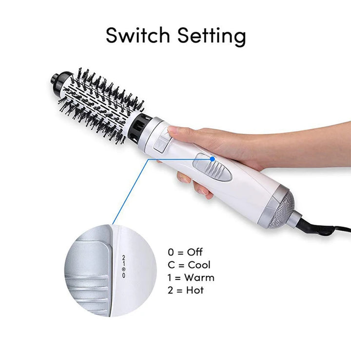 Negative Ionic Blow Hair Dryer Hot Air Brush Hair Straightening Comb Curling Iron Multifunctional 3-In-1 Automatic Hot Air Comb