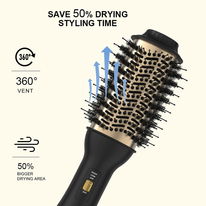 LISAPRO 4 IN 1 Hot Air Brush One-Step Hair Dryer And Volumizer Styler and Dryer Blow Dryer Brush Professional 1000W Hair Dryers