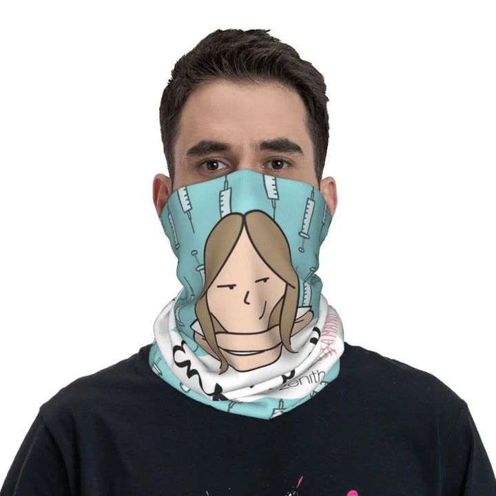 Custom Nursing Pattern Nurse Bandana Neck Gaiter for Ski Cycling Women Men Wrap Scarf Health Care Headband Warmer