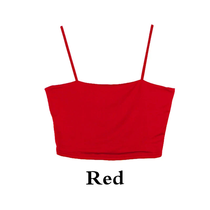 Sexy Spaghetti Strap Crop Tops Black Tank Top Women Summer Camis Backless Basic Camisole Casual Tube Top Sleeveless Cropped Vest