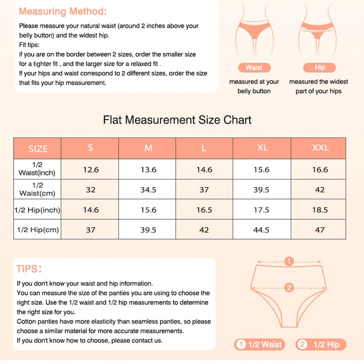 Menstrual Panties Women Abundant Flow Menstrual Period Panties High Waist Menstrual Cycle Absorbent Underwear Leak Proof Panties