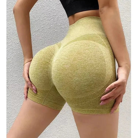 Yoga Shorts Cross-border Honey Buttocks Buttocks Sports High Waist Abdomen Stretch Tight-fitting Anti-glare Quick-drying Fitness
