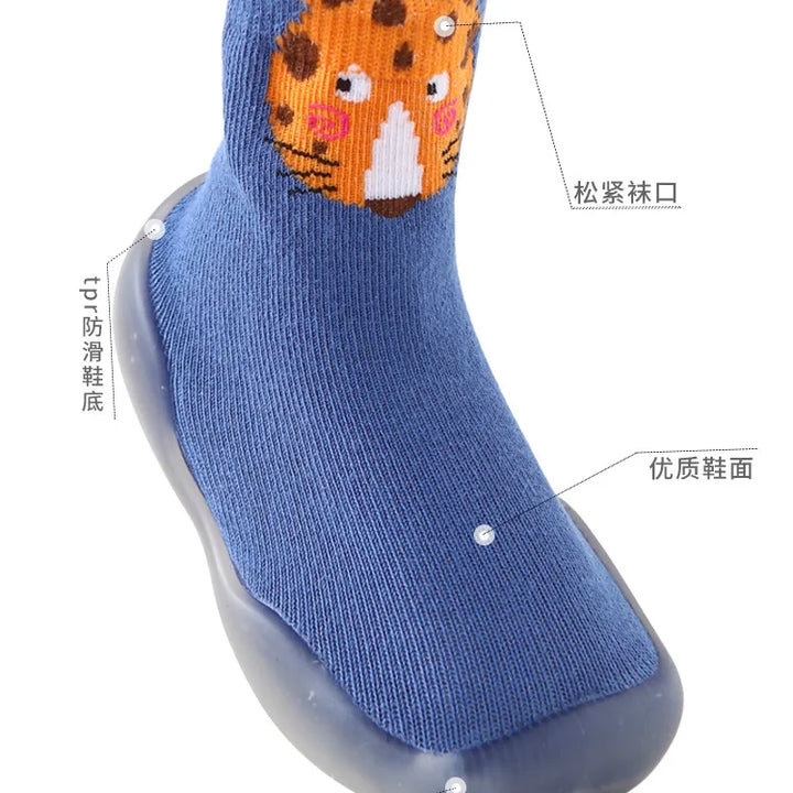 Baby Socks Shoes Infant Cute Cartoon Kids Boy Shoes Soft Rubber Sole Child Floor Sneaker BeBe Booties Toddler Girls First Walker