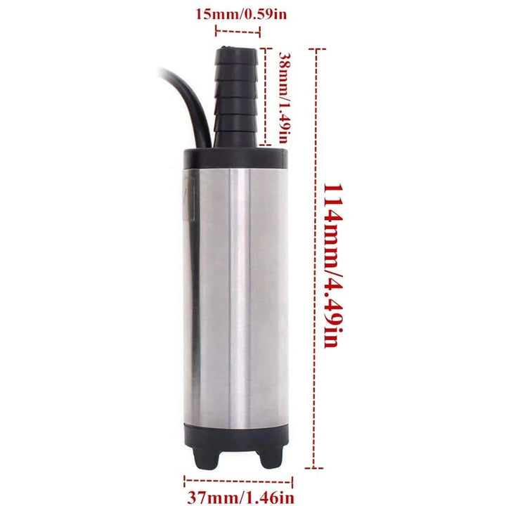 Electric Fuel Transfer Pump Water Oil Transfer Refueling Submersible Pump For Diesel Water Pump 12V 24V 38mm For Car Motorbike