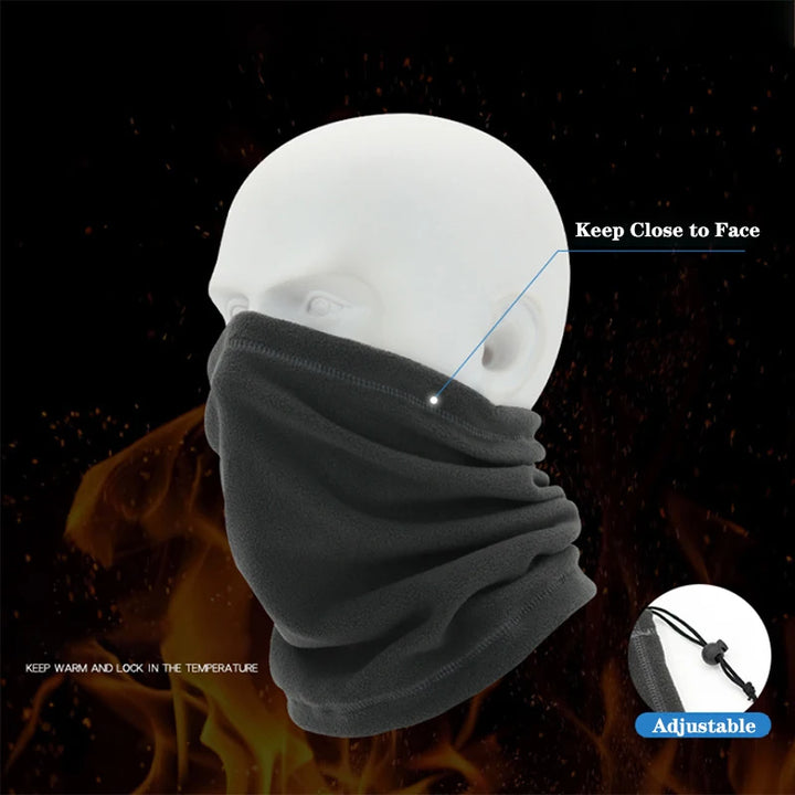 Winter Camping Fleece Neck Gaiter Warm Ski Tube Cycling Scarf Cap Snowboard Half Face Mask Neck Cover Outdoor Cold-proof Collar