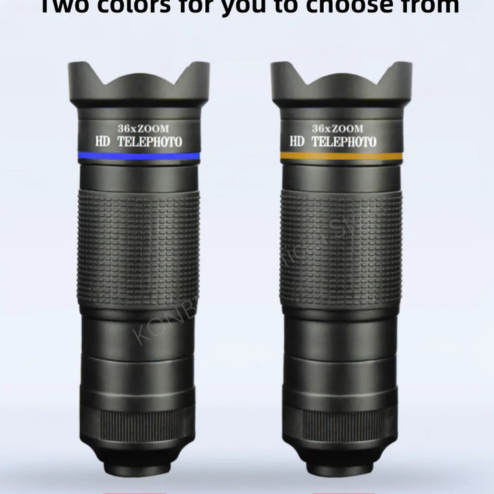 Telephoto Zoom Macro Fisheye 4-in-1 Wide-angle Lens Kit Phone Camera Lens 36X Phone Telephoto IPhone Samsung Xiaomi Huawei