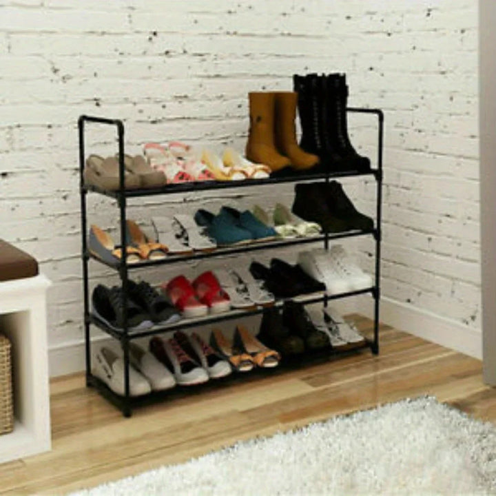 4-Tier Shoe Rack Shoe Tower Shelf Storage Organizer Cabinet Holds 16 Pairs USA