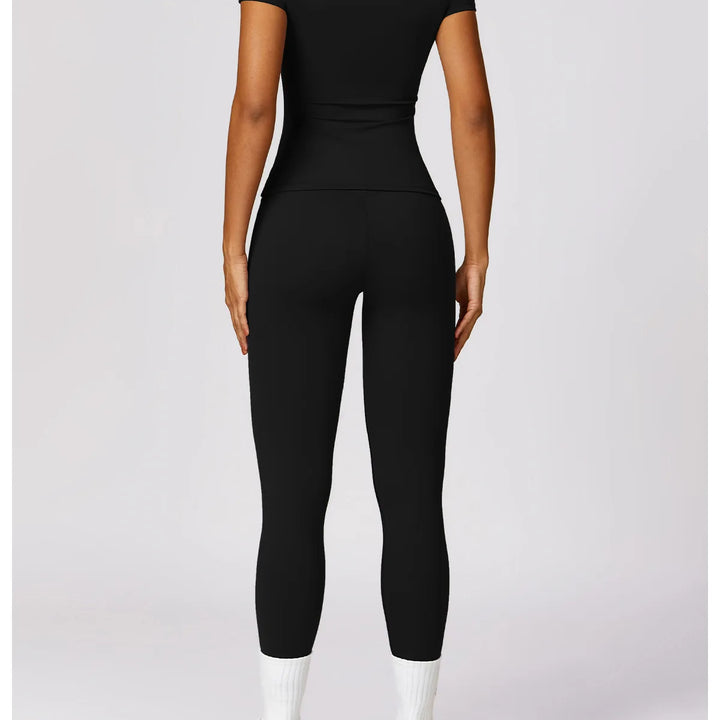 NCLAGEN Women Running Sports T Shirt Summer Short Sleeve Round Neck Breathable Stretchy GYM Yoga Slim Fitness Active Top Tee