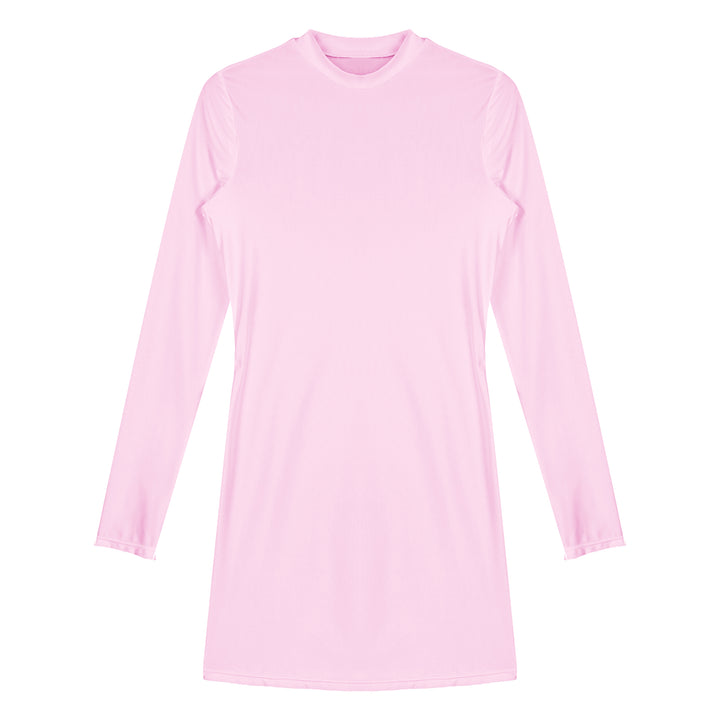 Women Oil Bodycon Dress Smooth Stretchy Tight Party Dress Female Sexy Envening Dresses Glossy Long Sleeve Bodycon Dress Clubwear