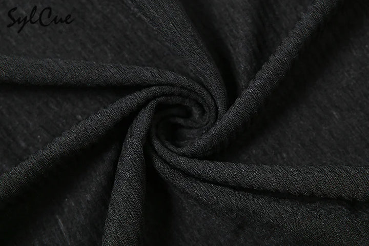 nibber 2024 Summer High Street Travel Cool Confident Black Mysterious Sexy Open Avant-garde Sexy Hot Cool Women's Hooded Dress