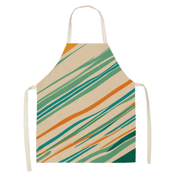 Women's kitchen apron Linen man Children's Big size Child girl Waterproof funny Half Work Coffee nordic boho morandi abstract