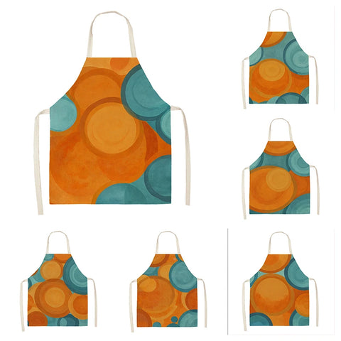 Women's kitchen apron Linen man Children's Big size Child girl Waterproof funny Half Work Coffee nordic boho morandi abstract