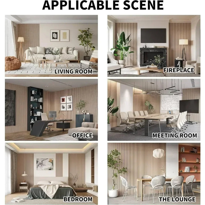 Wood Slat Wall Panels, Accent Decorative Acoustic Wood Slats for Wall and Ceilings,  Acoustic Panels, Wall Panels