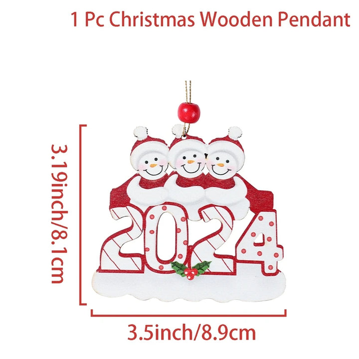 DIY  Christmas Family Pendant Merry Christmas Decorations for Home Navidad 2023 Christmas Tree Hanging Ornament New Year 2024