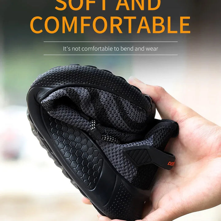 Men Work Safety Shoes Anti-puncture Working Sneakers Male Indestructible Work Shoes Men Boots Lightweight Men Shoes Safety Boots