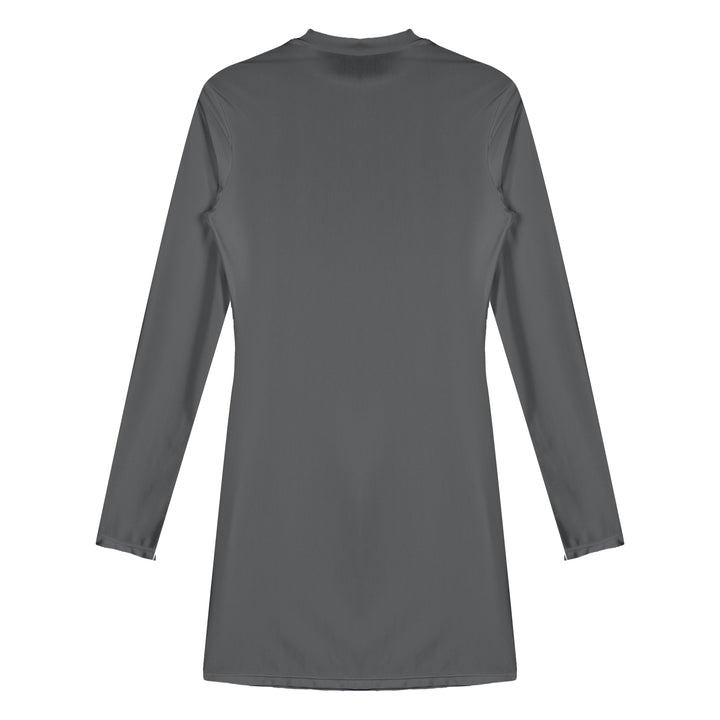 Women Oil Bodycon Dress Smooth Stretchy Tight Party Dress Female Sexy Envening Dresses Glossy Long Sleeve Bodycon Dress Clubwear