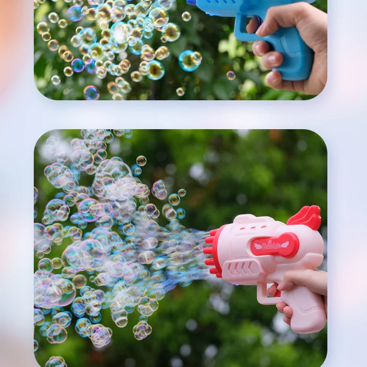 Light-Up Bubble Gun - 29-Hole Gatling Blaster for Boys & Girls 6-14 Years Old (Battery & Bubble Liquid Not Included)
