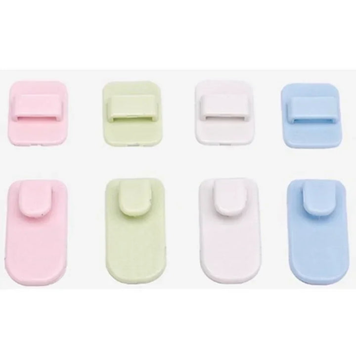 2Pairs Multi-Purpose Storage Holder Hanging Hooks for TV Air Conditioner Remote Control Room Organizer Plastic Sticky Hooks