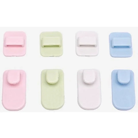 2Pairs Multi-Purpose Storage Holder Hanging Hooks for TV Air Conditioner Remote Control Room Organizer Plastic Sticky Hooks