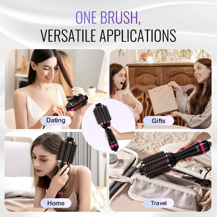 Hair Blow Dryer Brush Ionic Hair Styler Volumizer with 2.95 Oval Barrel