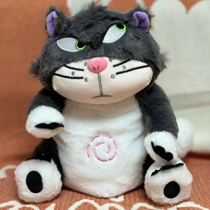 Stock soothing new breath light sound cute leering cat music early education doll stuffed animals